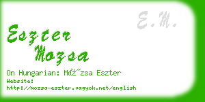 eszter mozsa business card